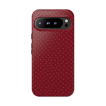 Burgundy  & White Dots Case - JGUS