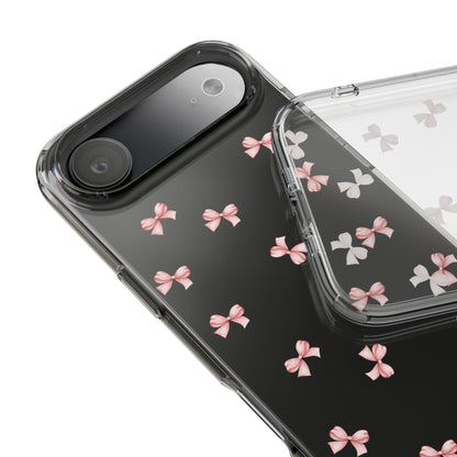 Pink Bow Dreams Clear Phone Case