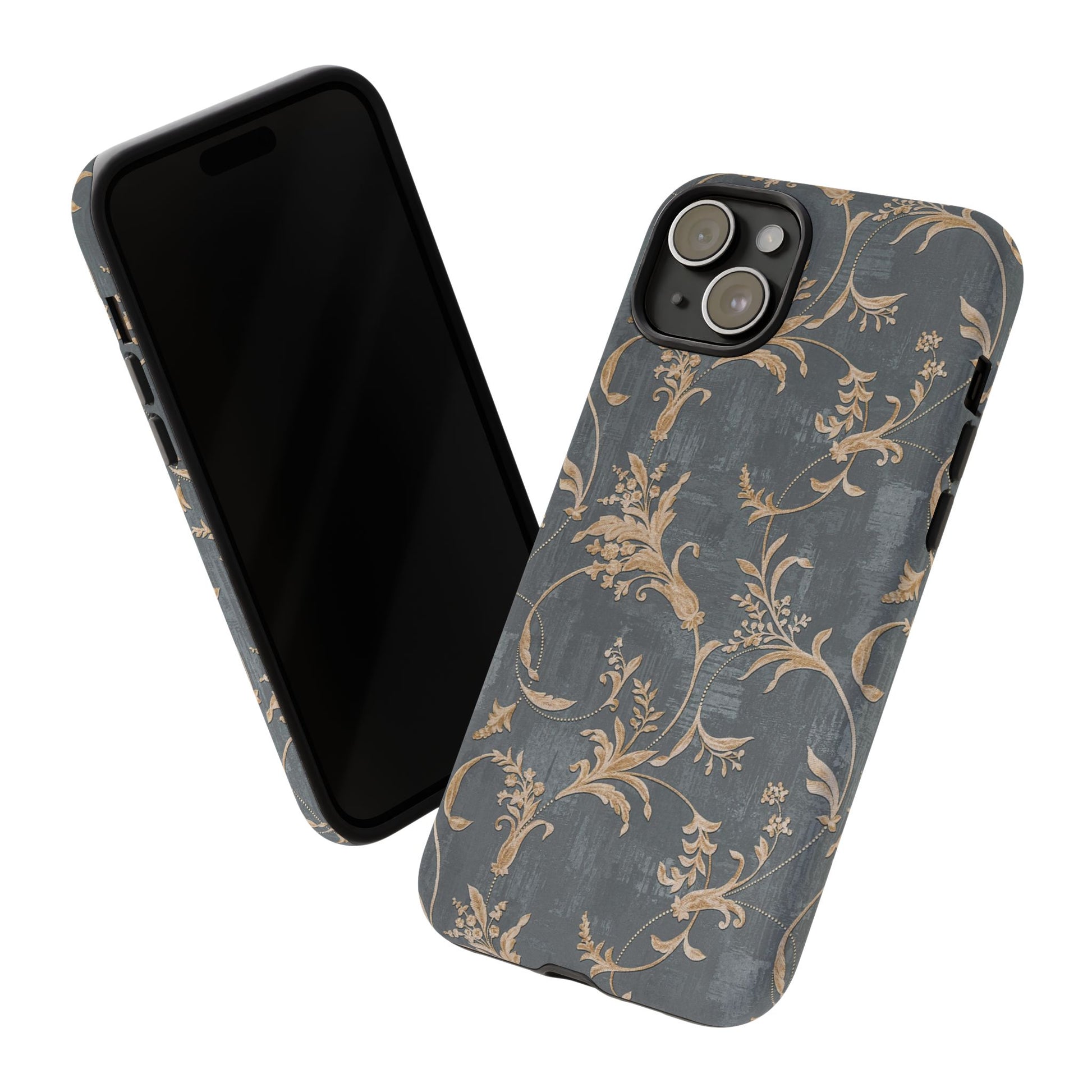 Old-Fashioned Flower Phone Case – Aesthetic Protective Cover for iPhone & Samsung - JGUS