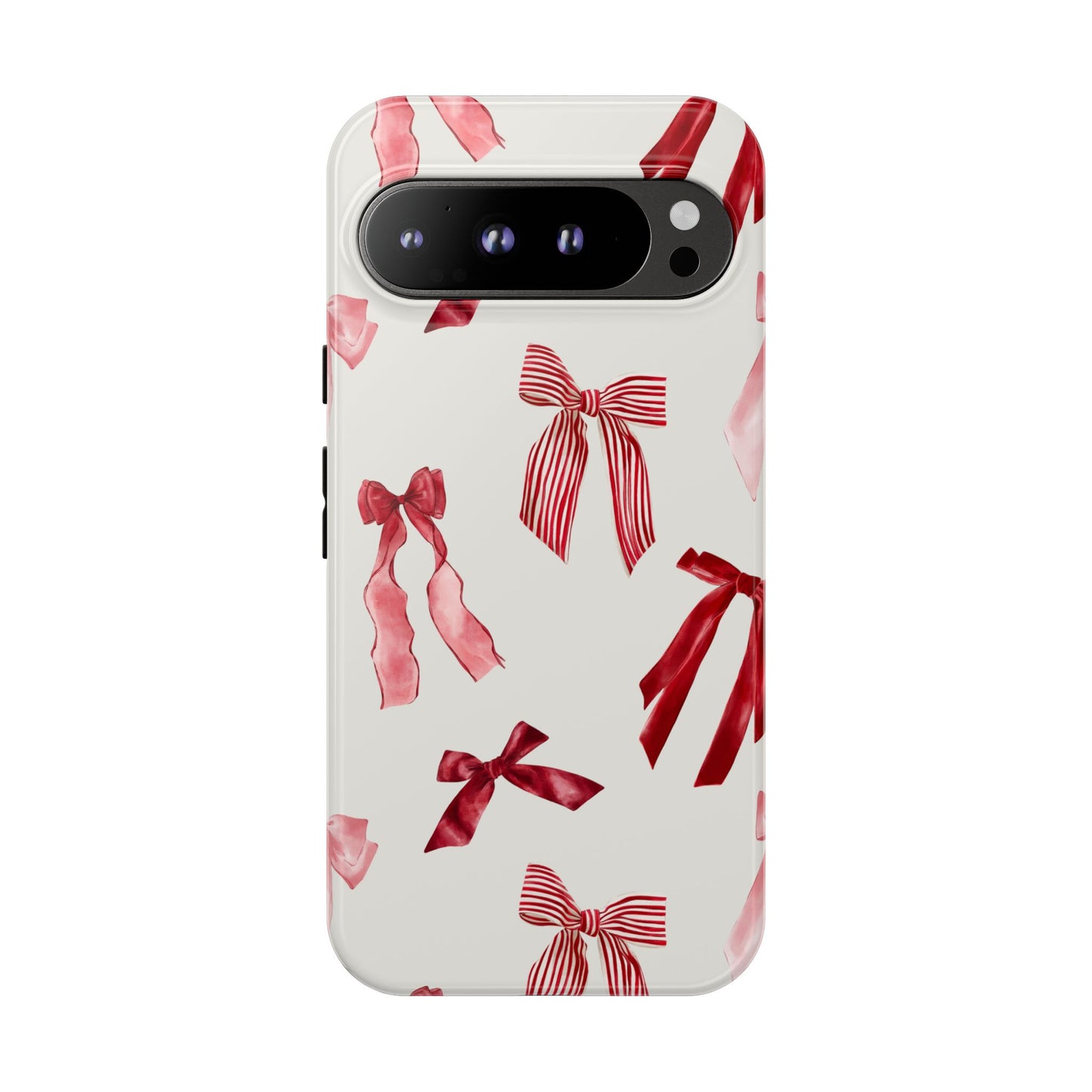 Burgundy Chic Bow Design Phone Case - JGUS