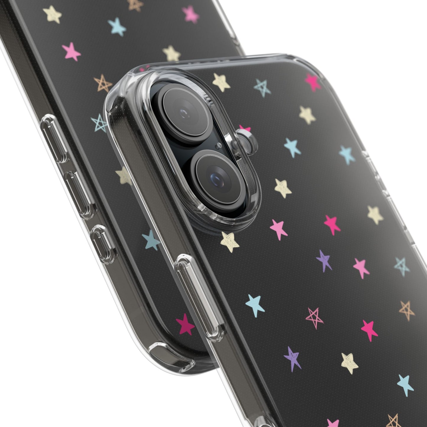 Star Pattern Clear Phone Case