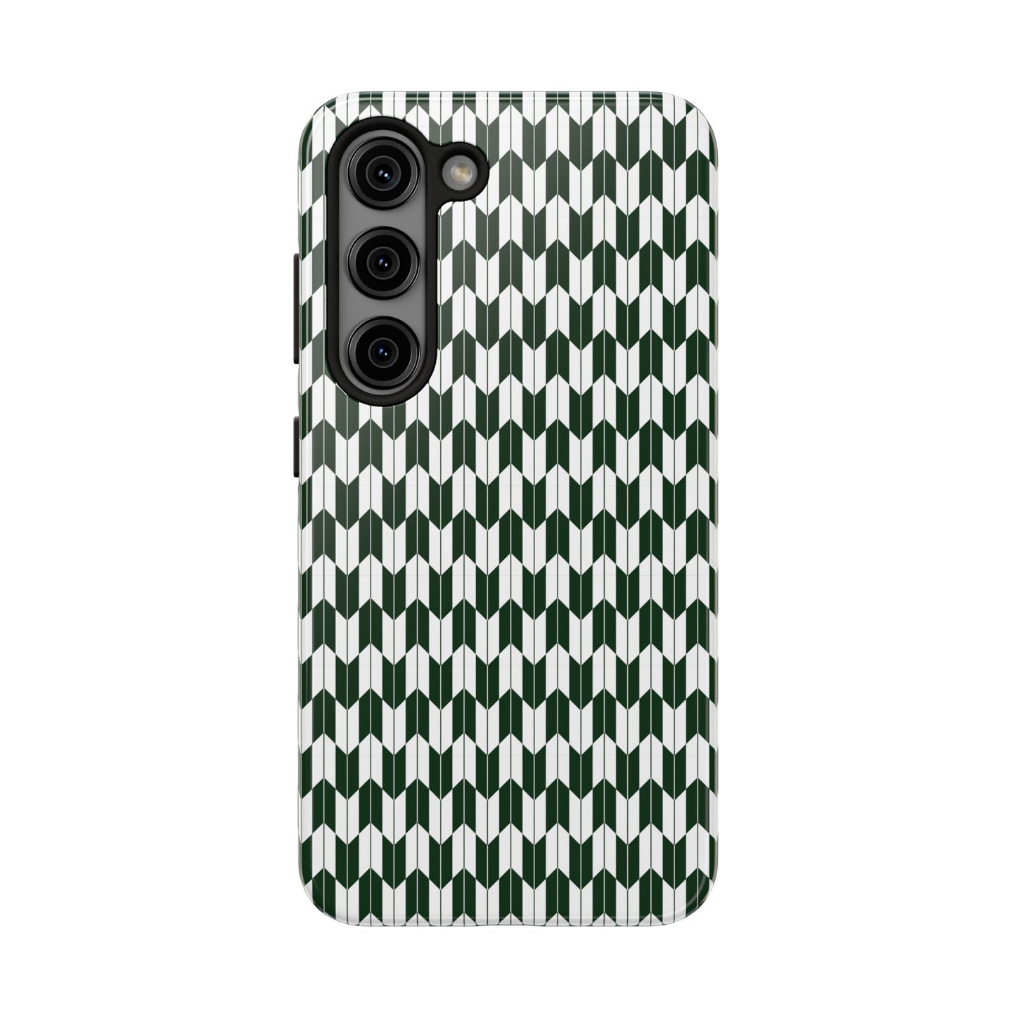 Green Harmony Geometric Phone Case – Durable, Slim, and MagSafe Compatible