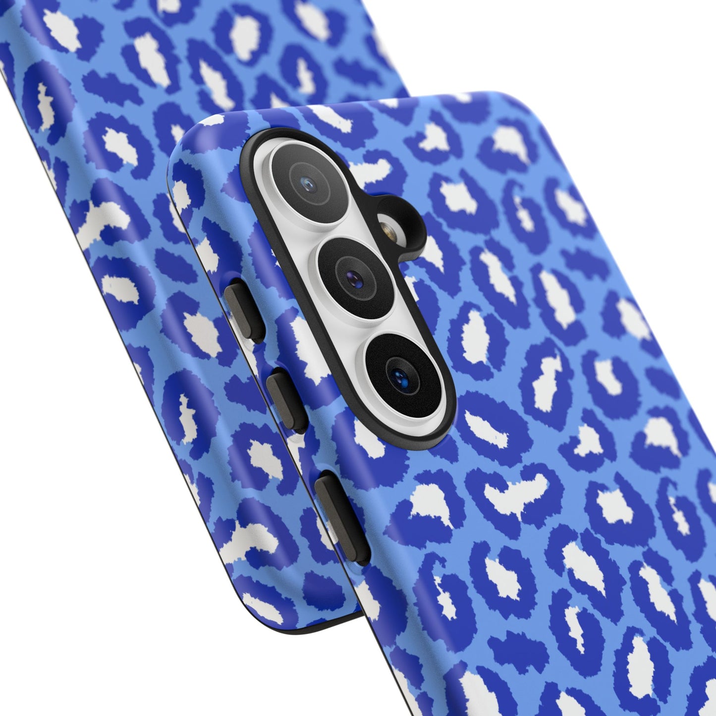 Leopard Vibes - Blue Edition Phone Case for iPhone & Samsung - Stylish & Durable Animal Print Case - JGUS