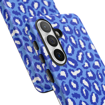 Leopard Vibes - Blue Edition Phone Case for iPhone & Samsung - Stylish & Durable Animal Print Case - JGUS