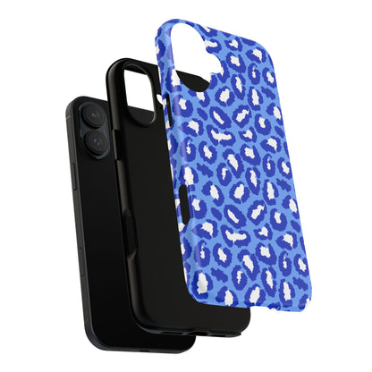 Leopard Vibes - Blue Edition Phone Case for iPhone & Samsung - Stylish & Durable Animal Print Case - JGUS