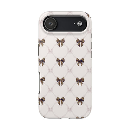 Chic Bow Pattern Phone Case | Elegant Clear Protective Case | Stylish iPhone & Samsung Cover