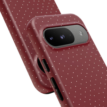Burgundy  & White Dots Case - JGUS