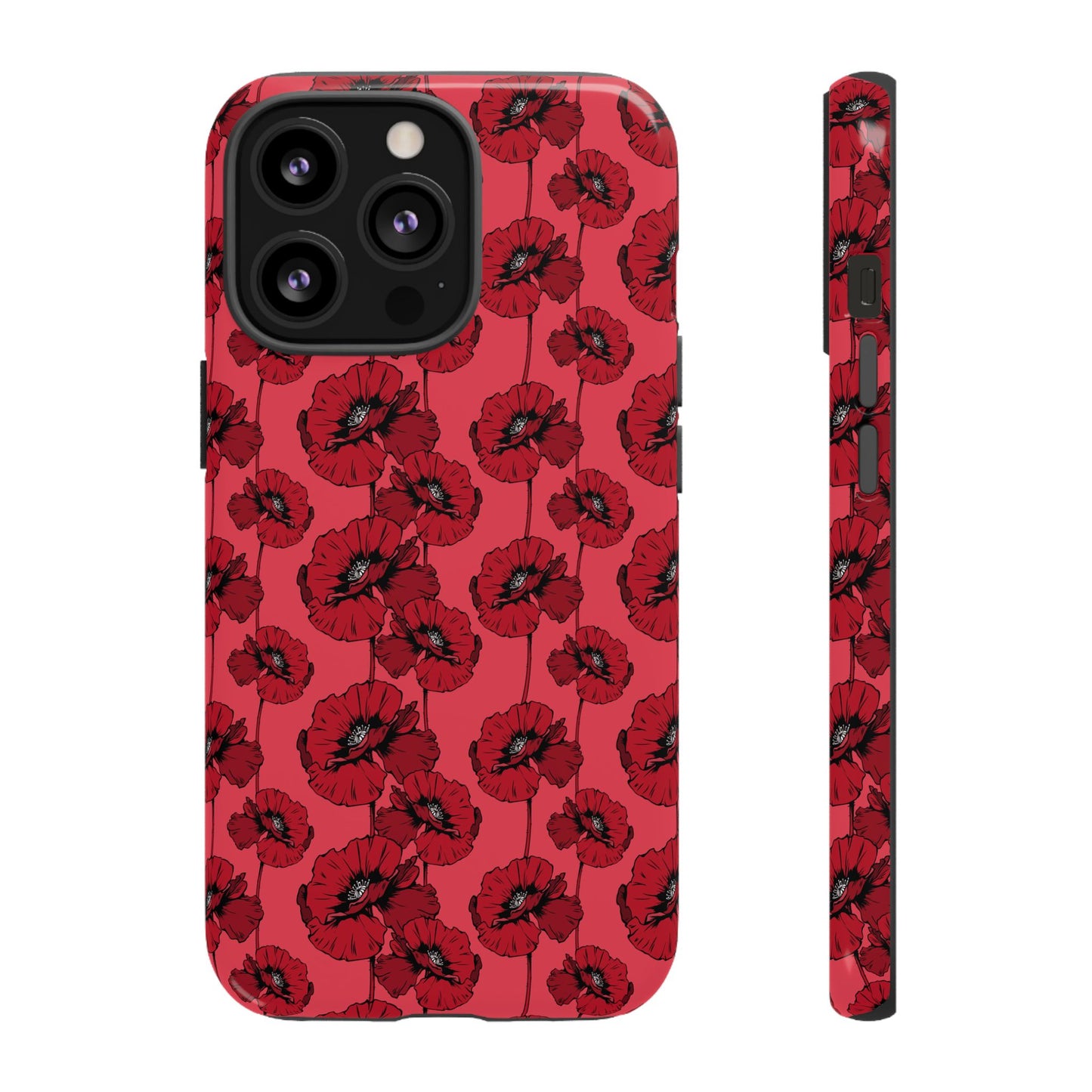 Red Poppy Phone Case for iPhone, Samsung & Google Pixel – Bold Floral Statement Aesthetic - JGUS