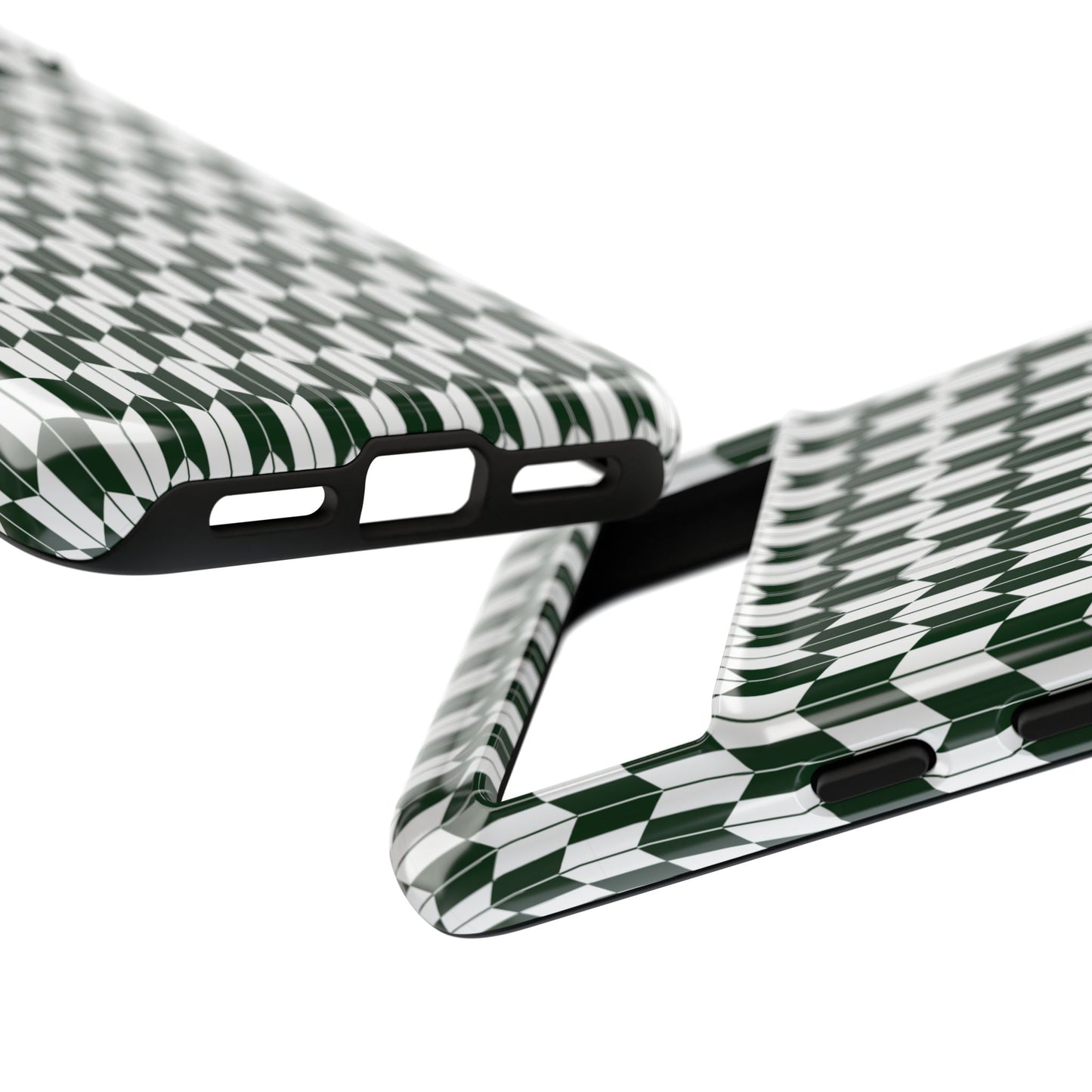 Green Harmony Geometric Phone Case – Durable, Slim, and MagSafe Compatible - JGUS