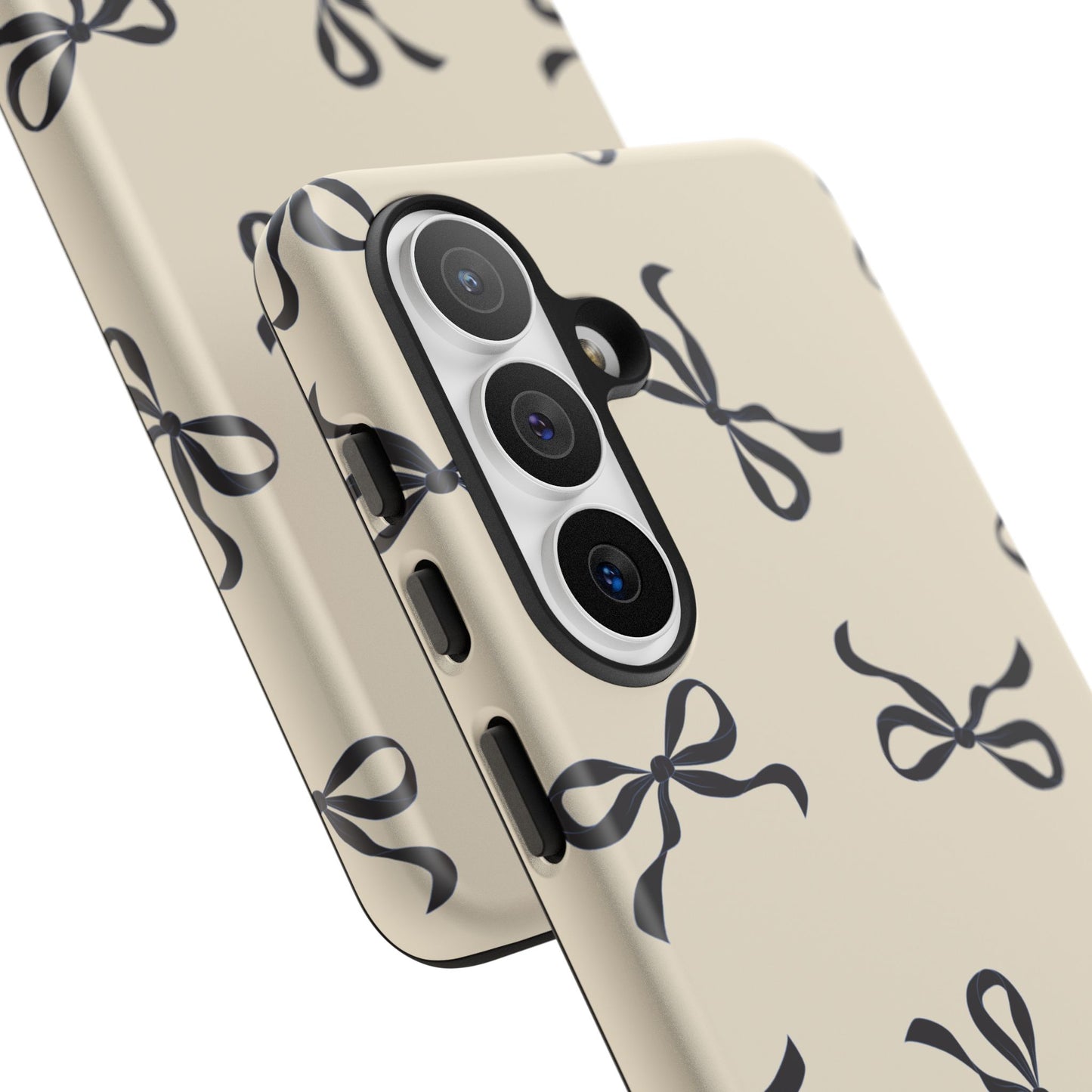 Beige and Black Bow Phone Case - JGUS