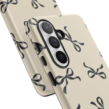 Beige and Black Bow Phone Case - JGUS