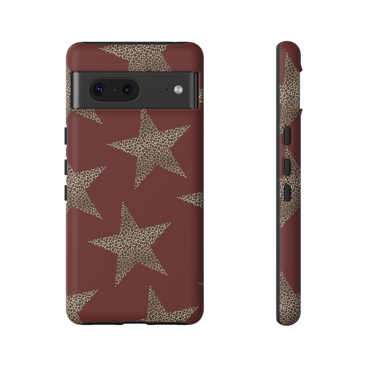 Leopard Star Luxe - Burgundy Edition | Aesthetic Coquette Phone Case for iPhone & Galaxy - JGUS