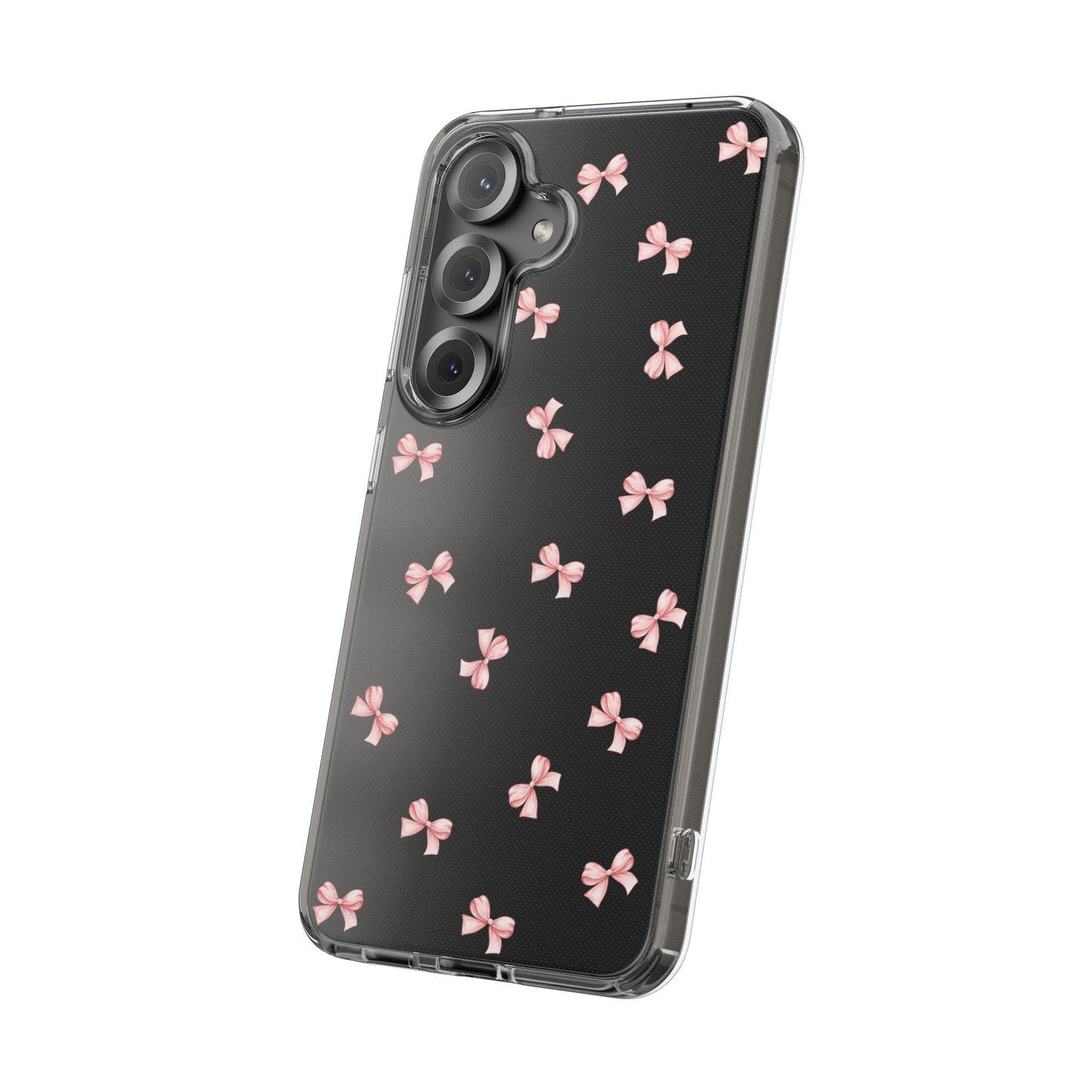 Pink Bow Dreams Clear Phone Case