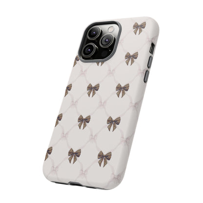 Chic Bow Pattern Phone Case | Elegant Clear Protective Case | Stylish iPhone & Samsung Cover - JGUS