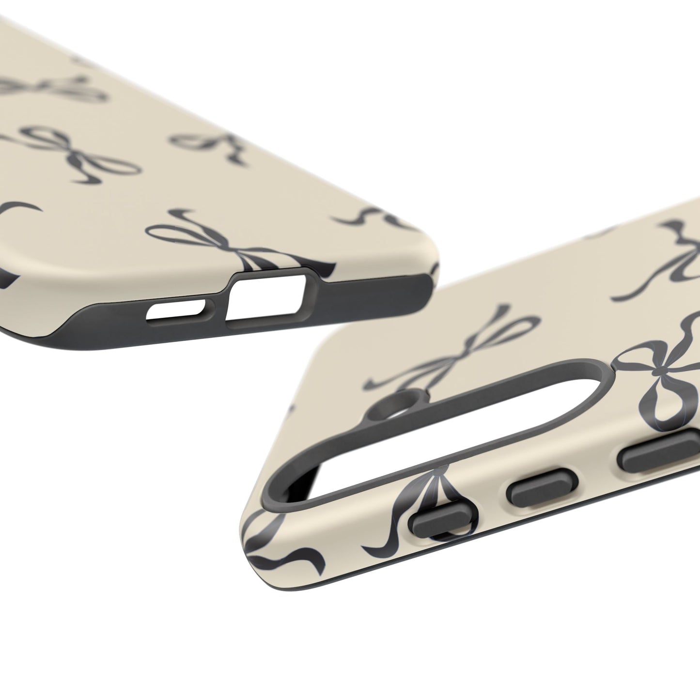 Beige and Black Bow Phone Case - JGUS