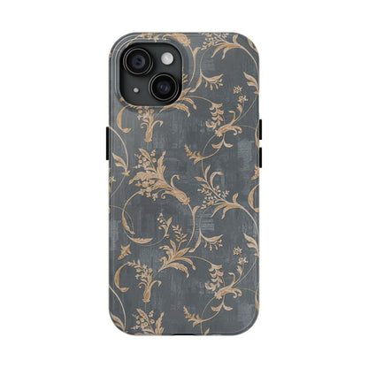 Old-Fashioned Flower Phone Case – Aesthetic Protective Cover for iPhone & Samsung