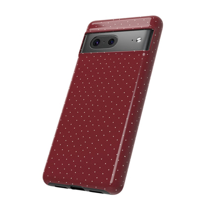 Burgundy  & White Dots Case - JGUS