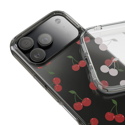Random Cherry Pattern Clear Phone Case
