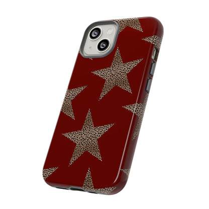 Leopard Star Luxe - Burgundy Edition | Aesthetic Coquette Phone Case for iPhone & Galaxy - JGUS