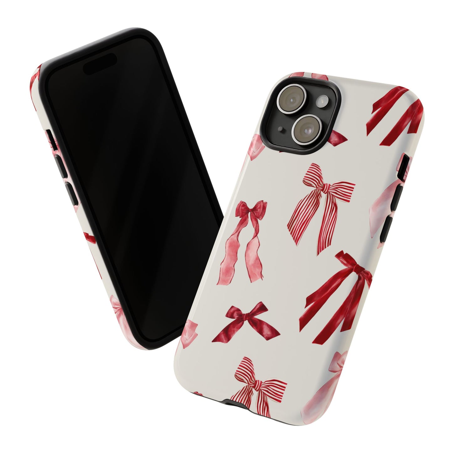 Burgundy Chic Bow Design Phone Case - JGUS