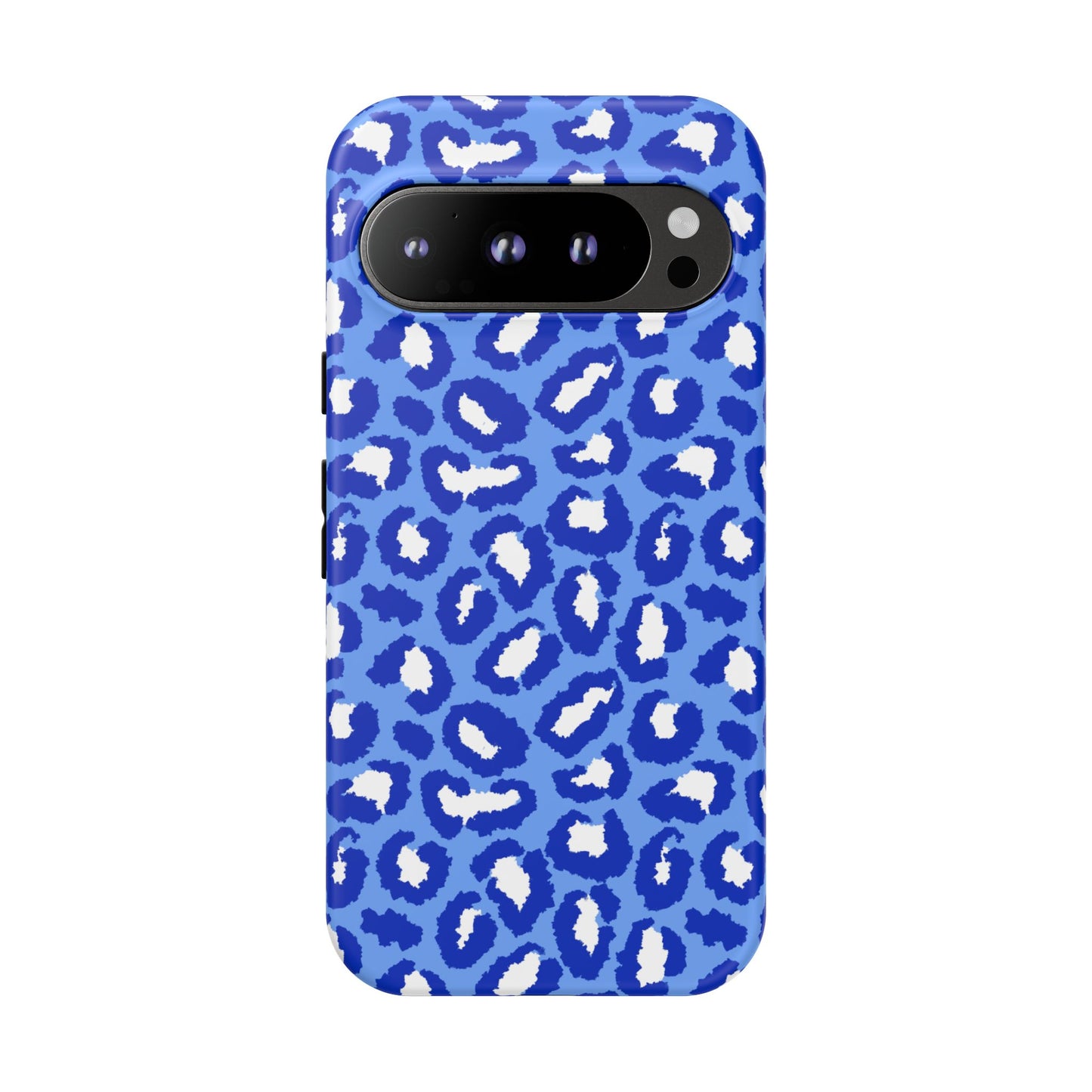 Leopard Vibes - Blue Edition Phone Case for iPhone & Samsung - Stylish & Durable Animal Print Case - JGUS