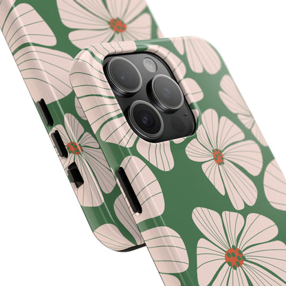 Retro Floral Abstract Phone Case – Vintage 70s & 80s Aesthetic for iPhone & Samsung