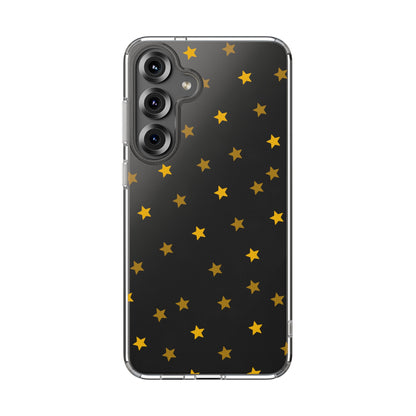 Yellow Stars Clear Phone Case