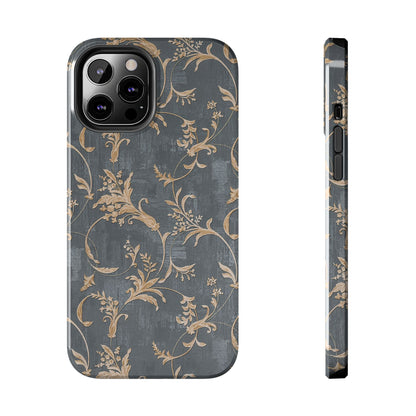 Old-Fashioned Flower Phone Case – Aesthetic Protective Cover for iPhone & Samsung