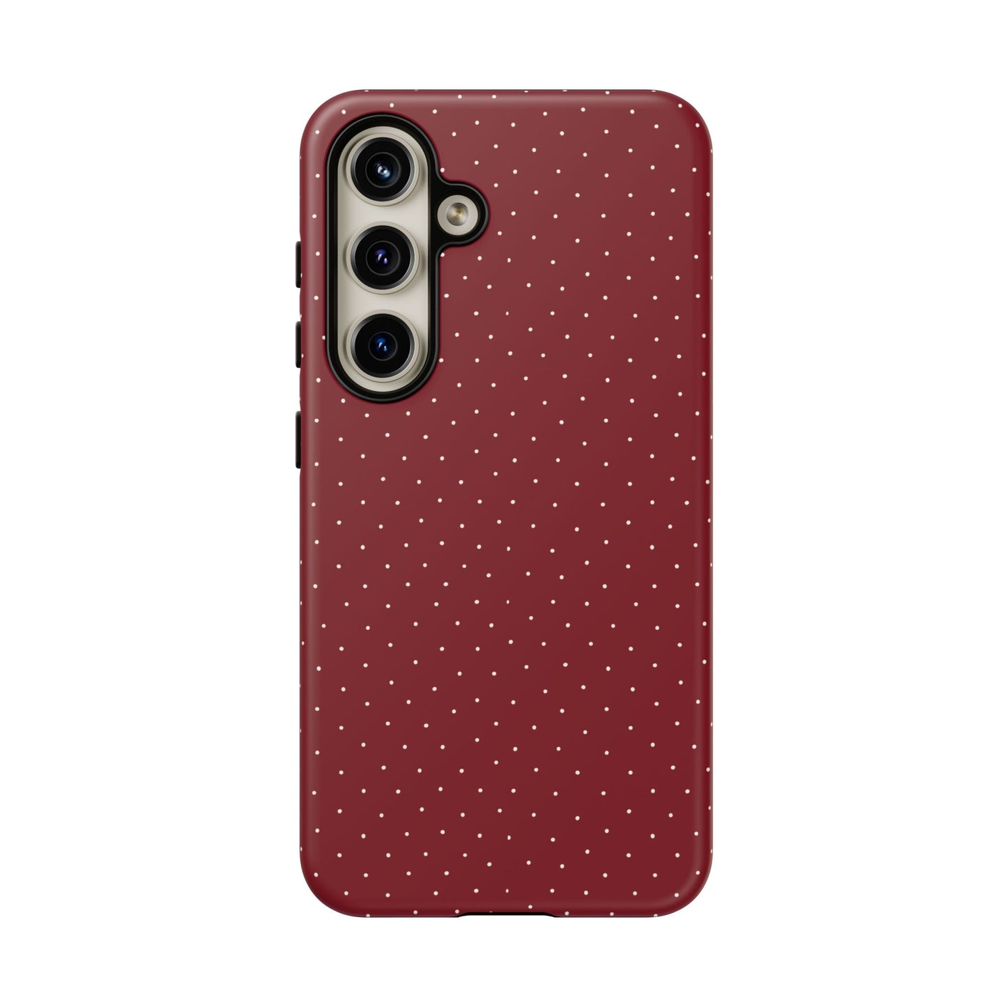 Burgundy  & White Dots Case - JGUS