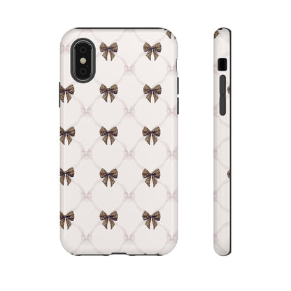 Chic Bow Pattern Phone Case | Elegant Clear Protective Case | Stylish iPhone & Samsung Cover - JGUS