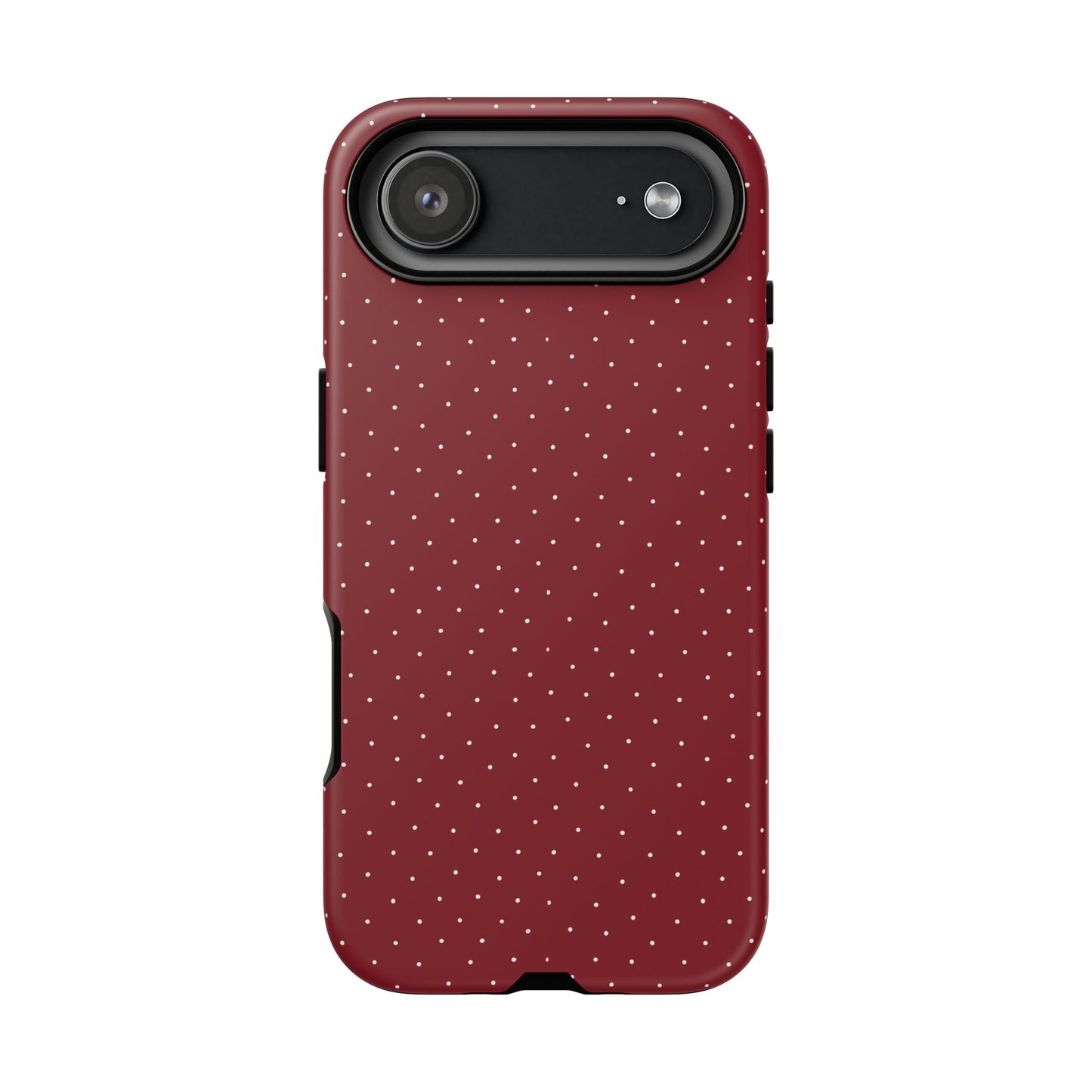 Burgundy  & White Dots Case - JGUS