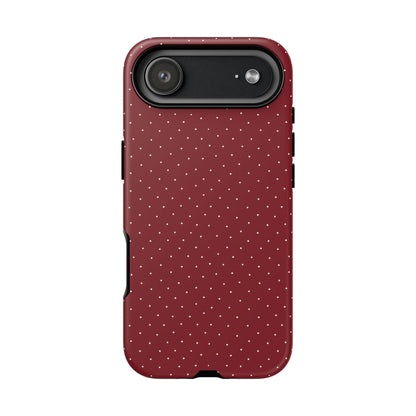 Burgundy  & White Dots Case - JGUS