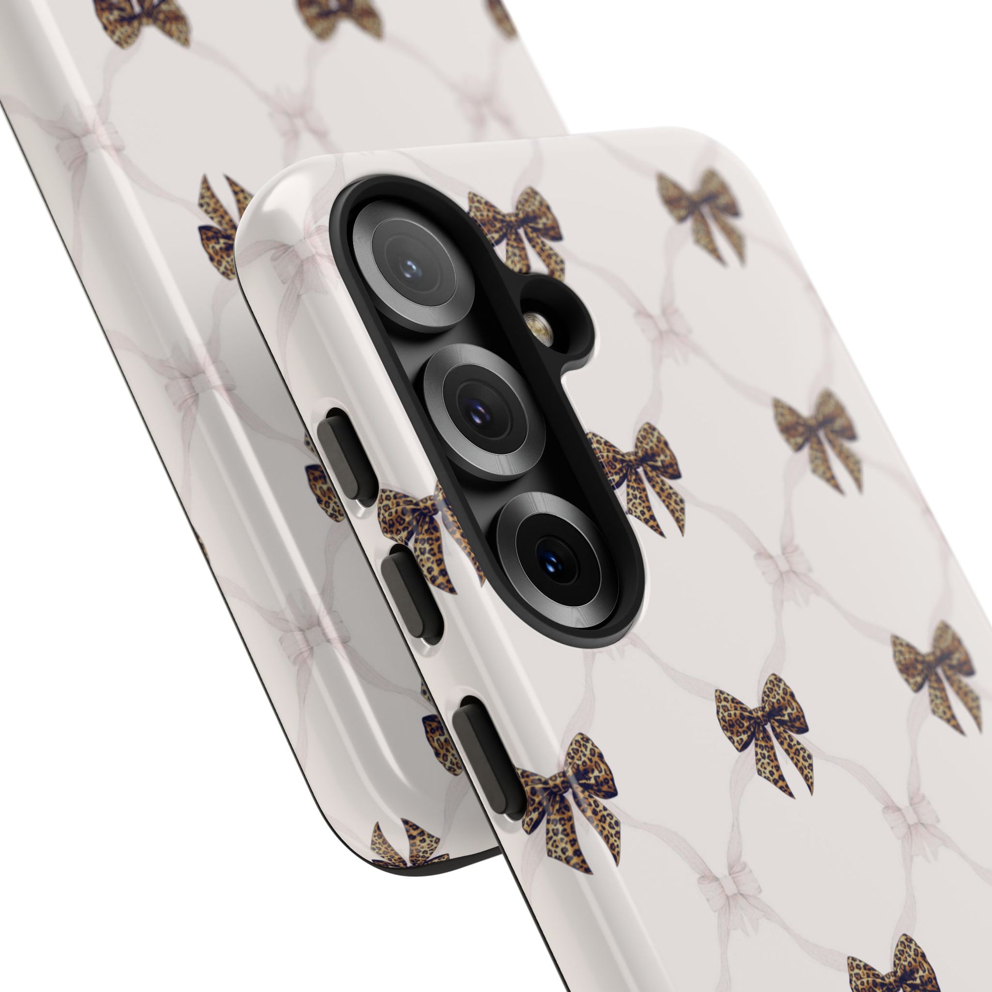 Chic Bow Pattern Phone Case | Elegant Clear Protective Case | Stylish iPhone & Samsung Cover - JGUS