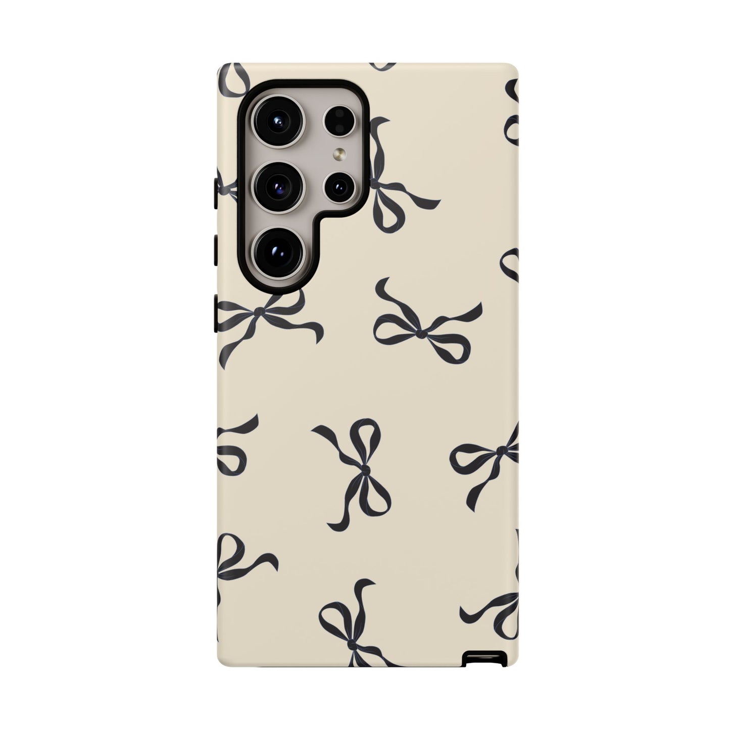Beige and Black Bow Phone Case - JGUS