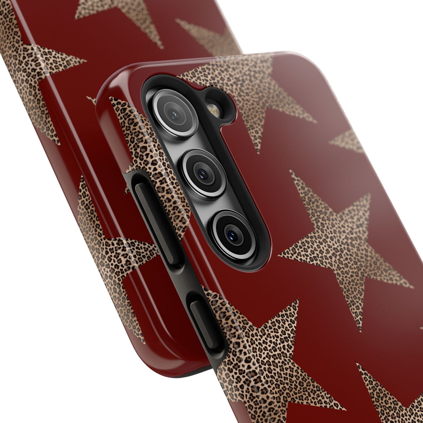 Leopard Star Luxe - Burgundy Edition | Aesthetic Coquette Phone Case for iPhone & Galaxy
