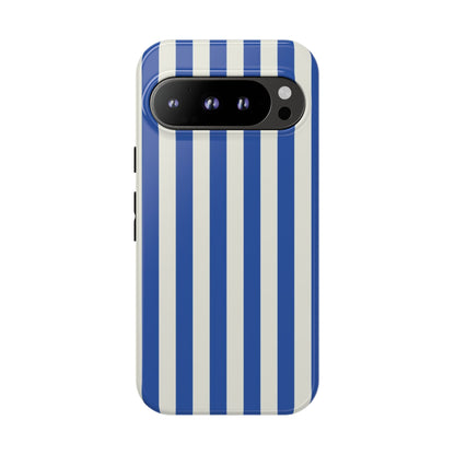 Title: Blue & White Stripe Phone Case – Classic Nautical Pattern for iPhone & Samsung - JGUS