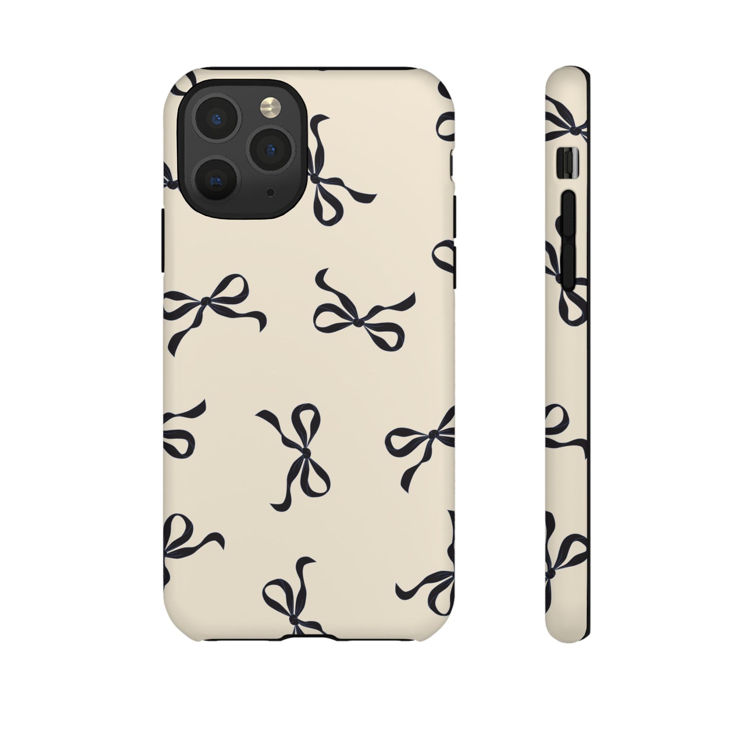 Beige and Black Bow Phone Case - JGUS