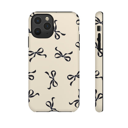 Beige and Black Bow Phone Case - JGUS