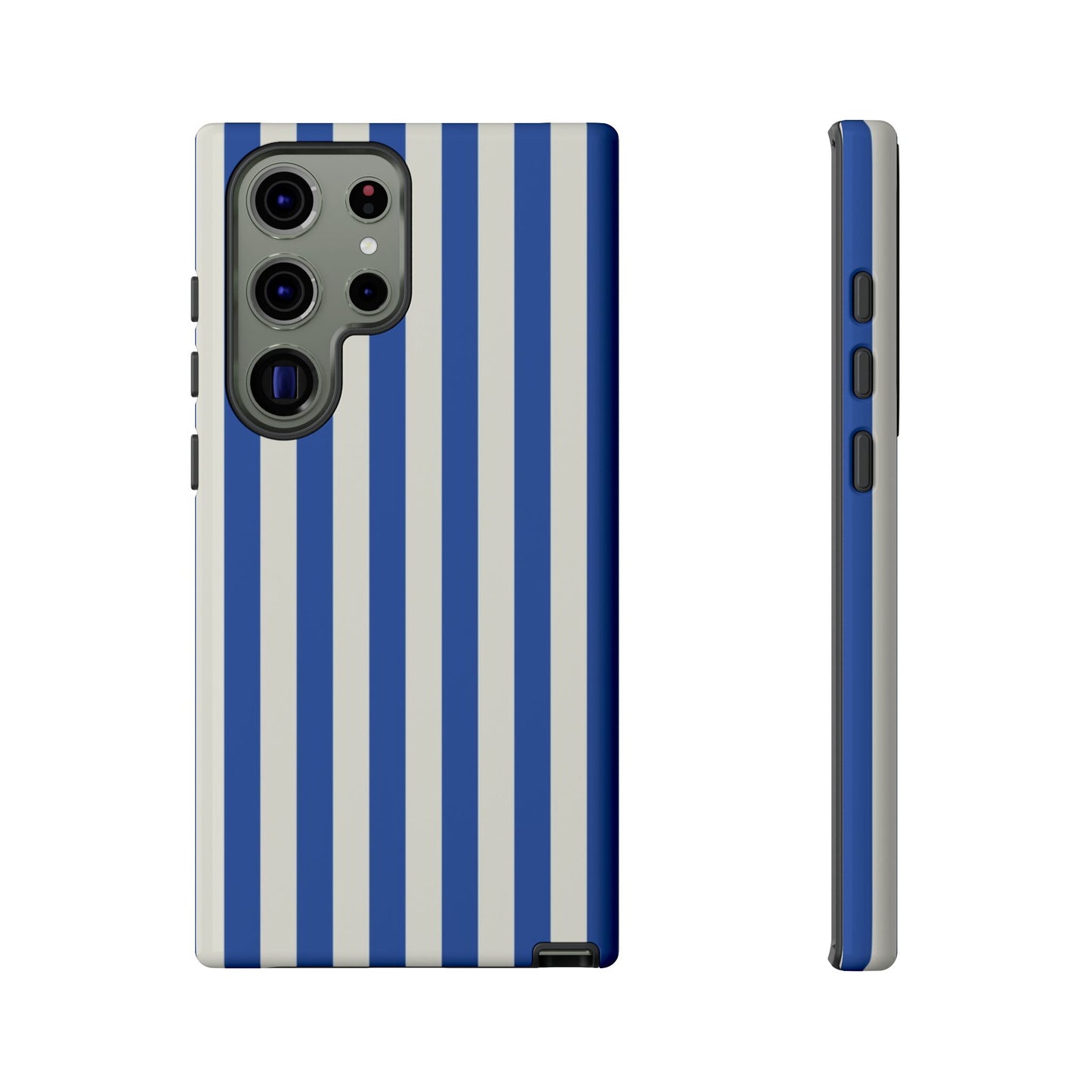 Title: Blue & White Stripe Phone Case – Classic Nautical Pattern for iPhone & Samsung - JGUS