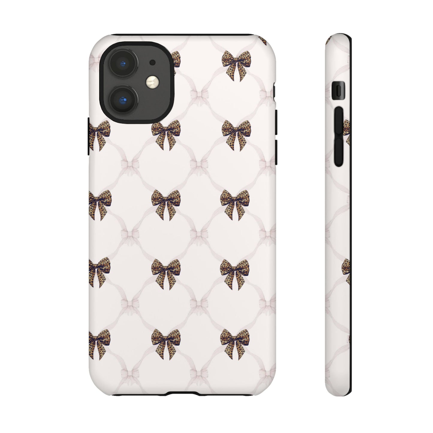 Chic Bow Pattern Phone Case | Elegant Clear Protective Case | Stylish iPhone & Samsung Cover - JGUS