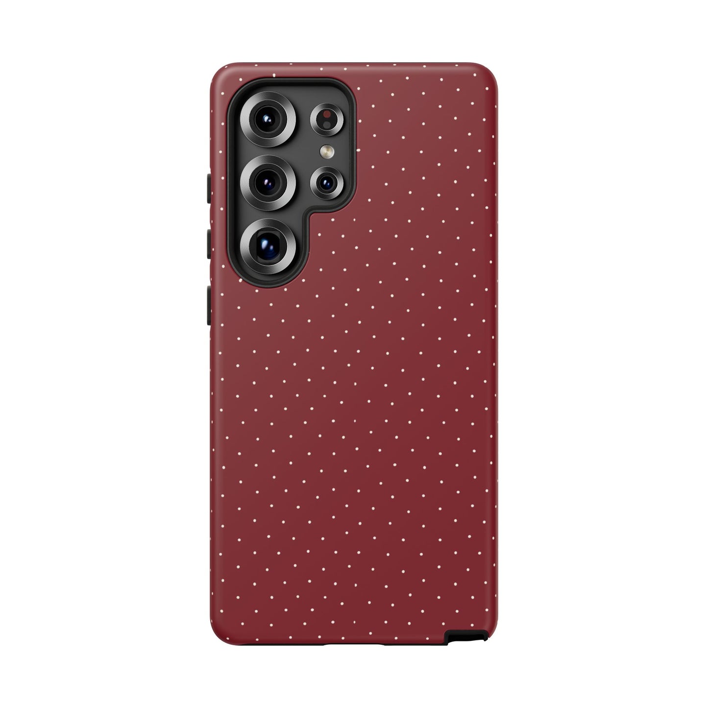 Burgundy  & White Dots Case - JGUS