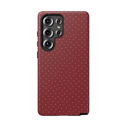 Burgundy  & White Dots Case - JGUS