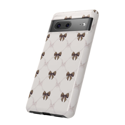 Chic Bow Pattern Phone Case | Elegant Clear Protective Case | Stylish iPhone & Samsung Cover - JGUS