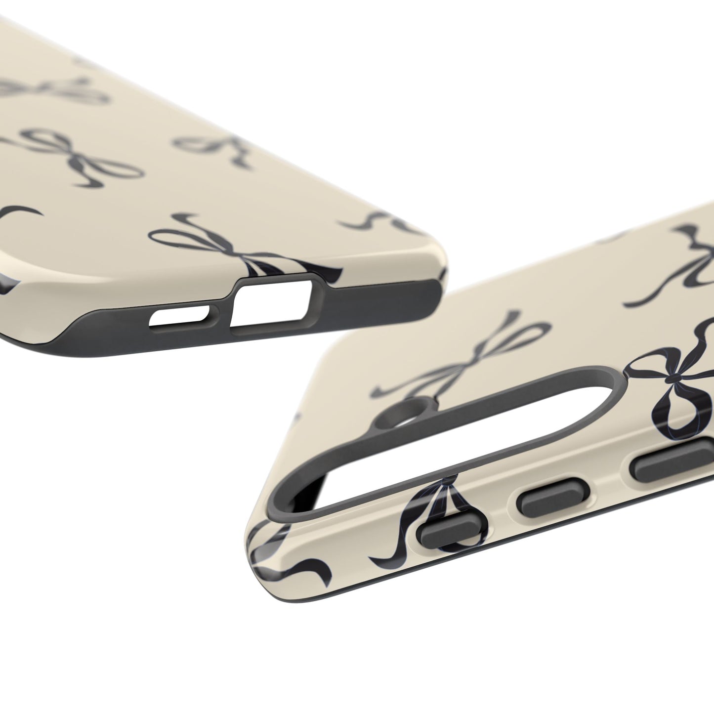 Beige and Black Bow Phone Case - JGUS