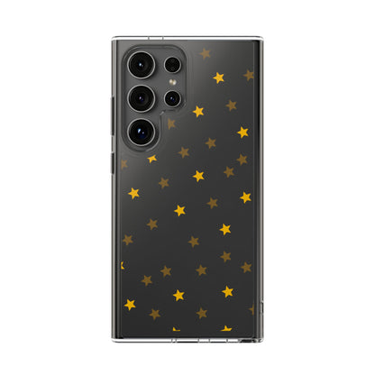 Yellow Stars Clear Phone Case – Stylish, Durable Protection