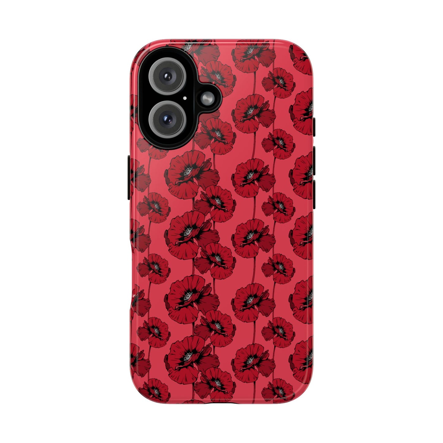 Red Poppy Phone Case for iPhone, Samsung & Google Pixel – Bold Floral Statement Aesthetic - JGUS