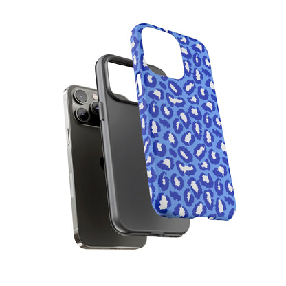 Leopard Vibes - Blue Edition Phone Case for iPhone & Samsung - Stylish & Durable Animal Print Case - JGUS