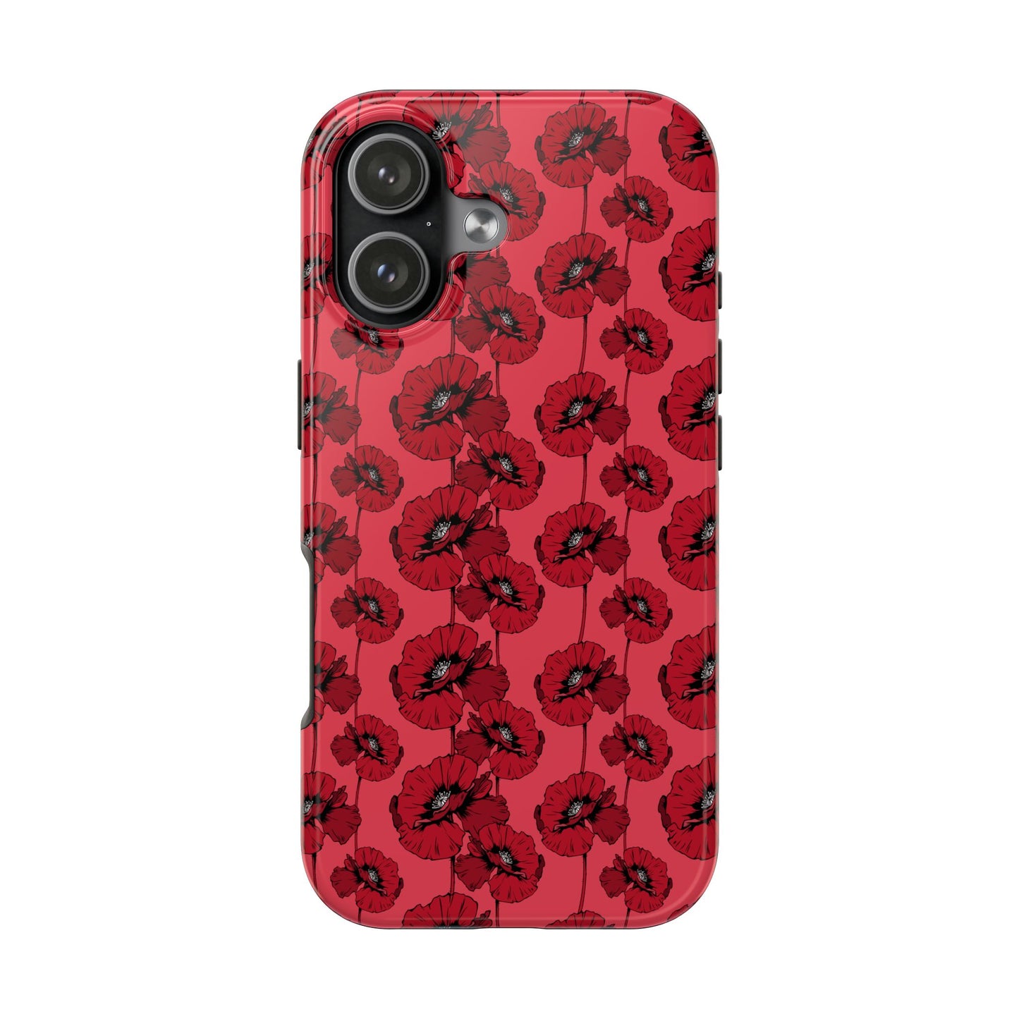 Scarlet Sketch | Red Poppy Floral Phone Case – Aesthetic Protective Cover for iPhone & Samsung