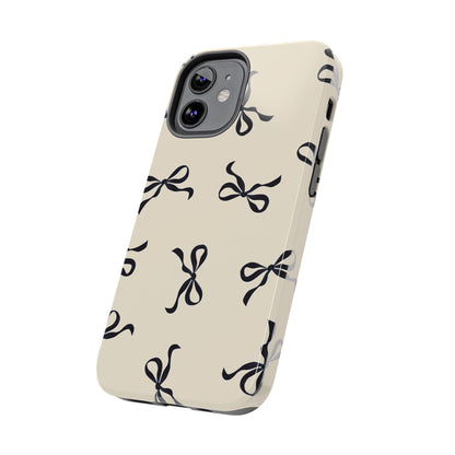 Beige and Black Bow Phone Case