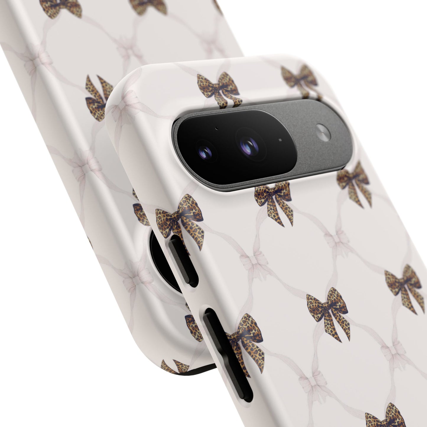 Chic Bow Pattern Phone Case | Elegant Clear Protective Case | Stylish iPhone & Samsung Cover - JGUS